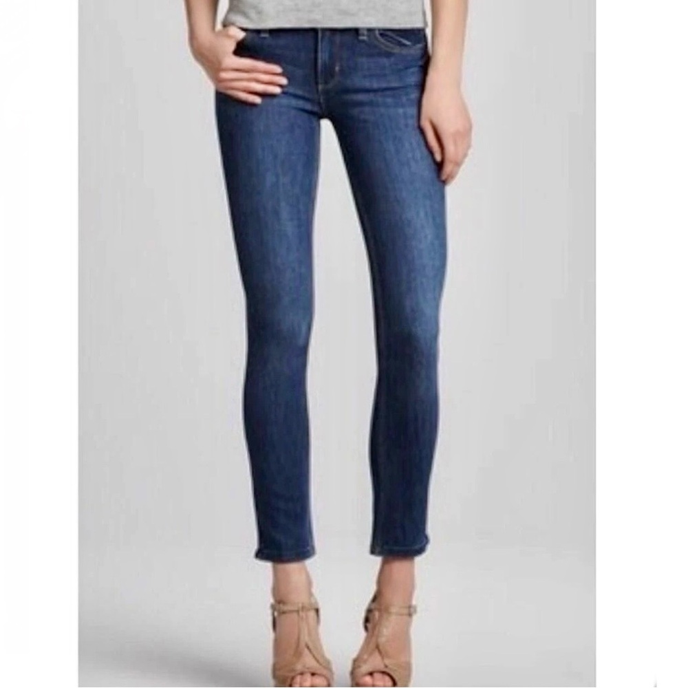 DL1961 Angel Mid Rise Skinny Ankle Jeans in Dark Wash Denim
